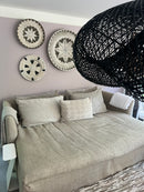 Black Organic Shaped Cloud Lamp XL - 100 cm | Mandala Stencil