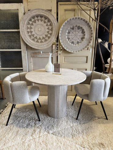 Travertine Table - Round | 100 cm