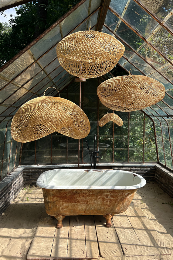 XXL zwarte wolkenlamp organische vorm - 120 cm - zwart