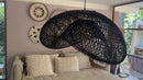 Black Organic Shaped Cloud Lamp XL - 100 cm | Mandala Stencil
