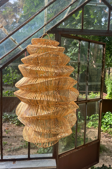 Organische rotan lamp - 85 cm - natuurlijke kleur