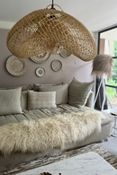 Black Organic Shaped Cloud Lamp XL - 100 cm | Mandala Stencil