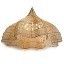 Flower Rattan Lamp (80 cm) - Boho Ceiling Light | Mandala Stencil