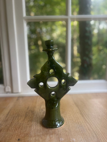 Organische vaas groen