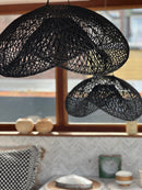 Black Organic Shaped Cloud Lamp XL - 100 cm | Mandala Stencil