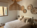 Flower Rattan Lamp (80 cm) - Boho Ceiling Light | Mandala Stencil