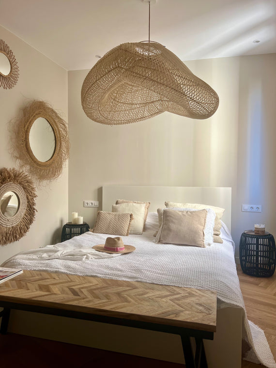XXL wolkenlamp organische vorm - 120 cm - natuurlijke kleur