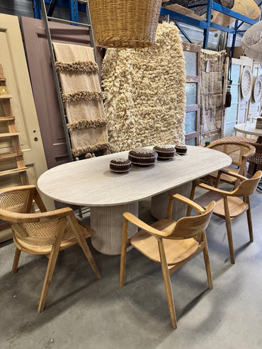 Travertine Table - Oval | 215 x 110 cm