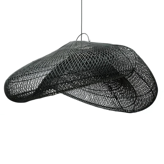 XXL zwarte wolkenlamp organische vorm - 120 cm - zwart