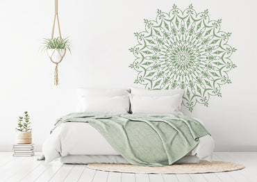 Circle of Life Mandala Stencil XL, 130x130 cm, symbolizing infinity and harmony for home décor.