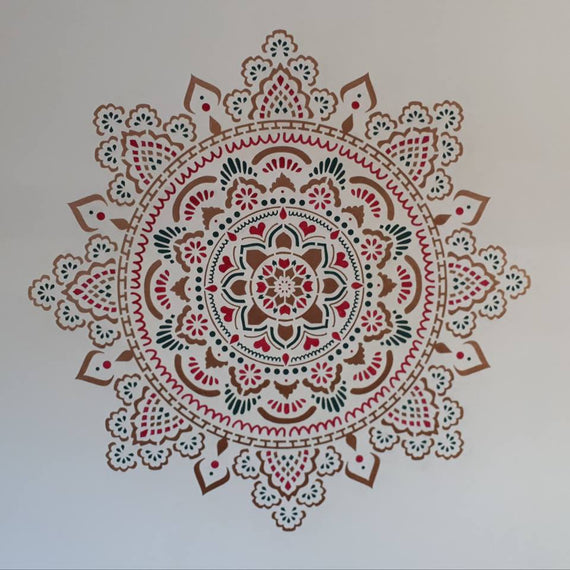 Heilige Mandala - XXL Mandala-muurstencil