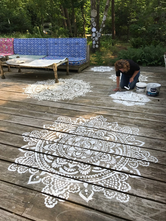 Heilige Mandala - XXL Mandala-muurstencil