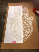 XL muurtattoo hand van fatima