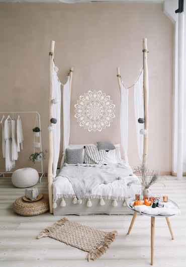 Ibiza Vibe Mandala (130 x 130 cm) - Boho-Inspired Design | Mandala Stencils