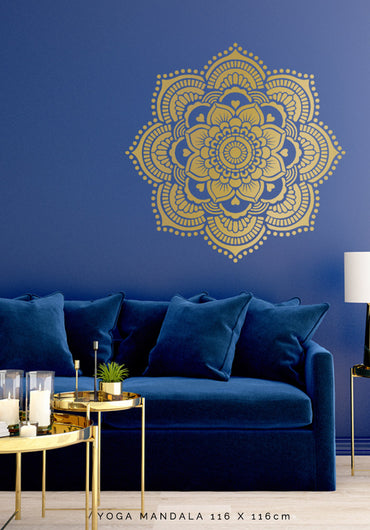 Yoga Mandala - XL-mandala-stencil
